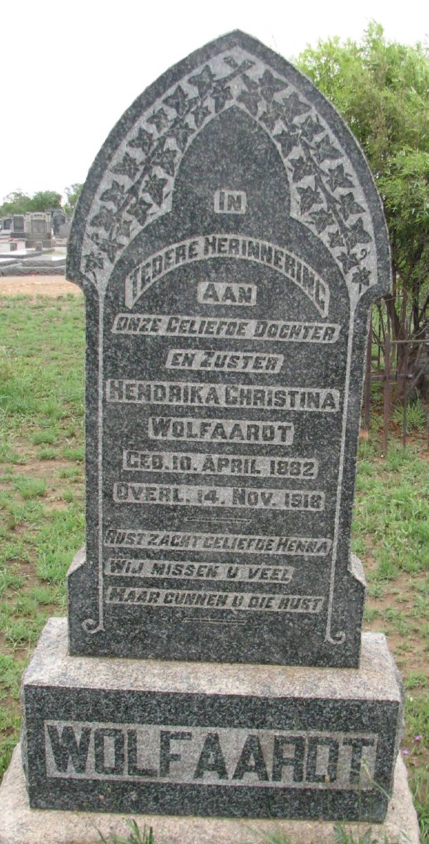 WOLFAARDT Hendrika Christina 1882-1918
