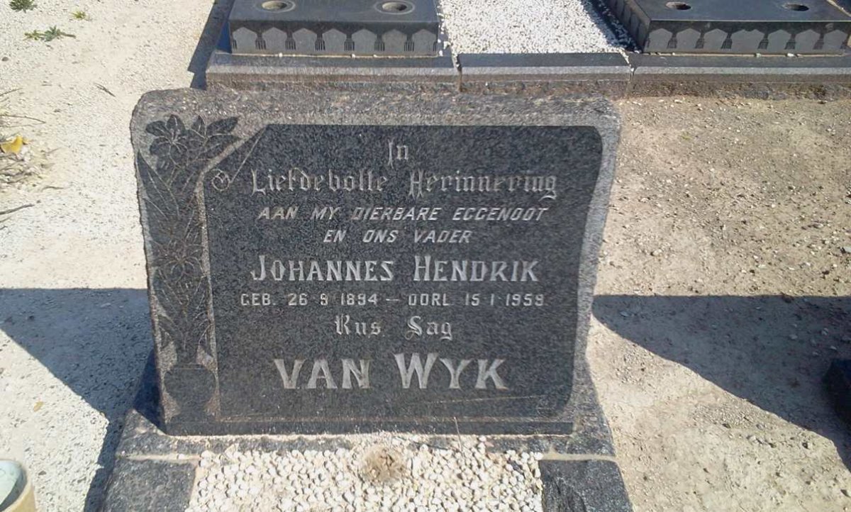 WYK Johannes Hendrik, van 1894-1959