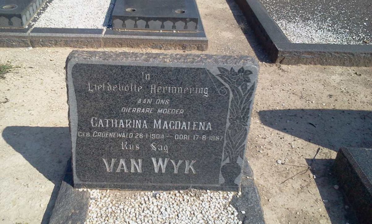 WYK Catharina Magdalena, van nee GROENEWALD 1904-1967