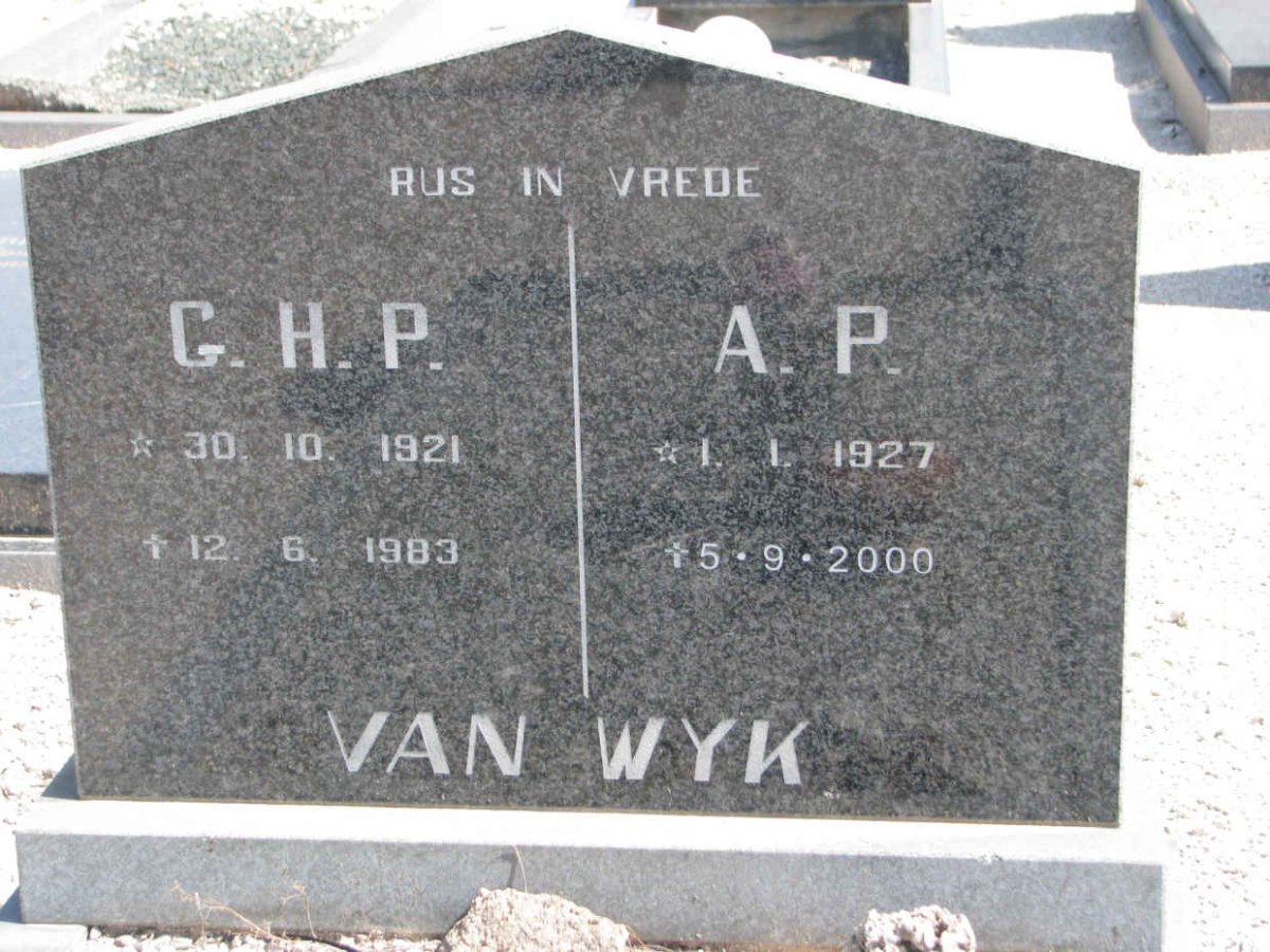 WYK G.H.P., van 1921-1983 &amp; A.P. 1927-2000