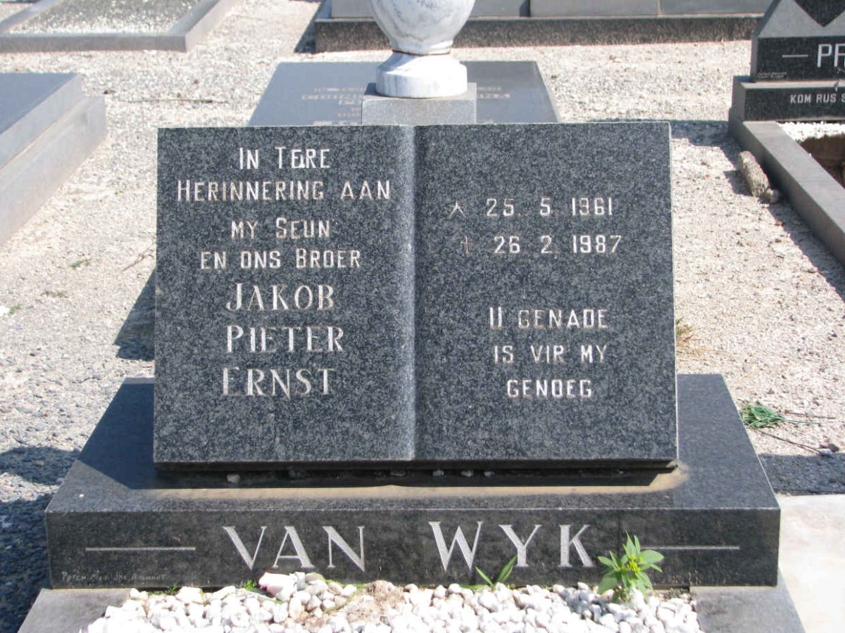WYK Jakob Pieter Ernst, van 1961-1987