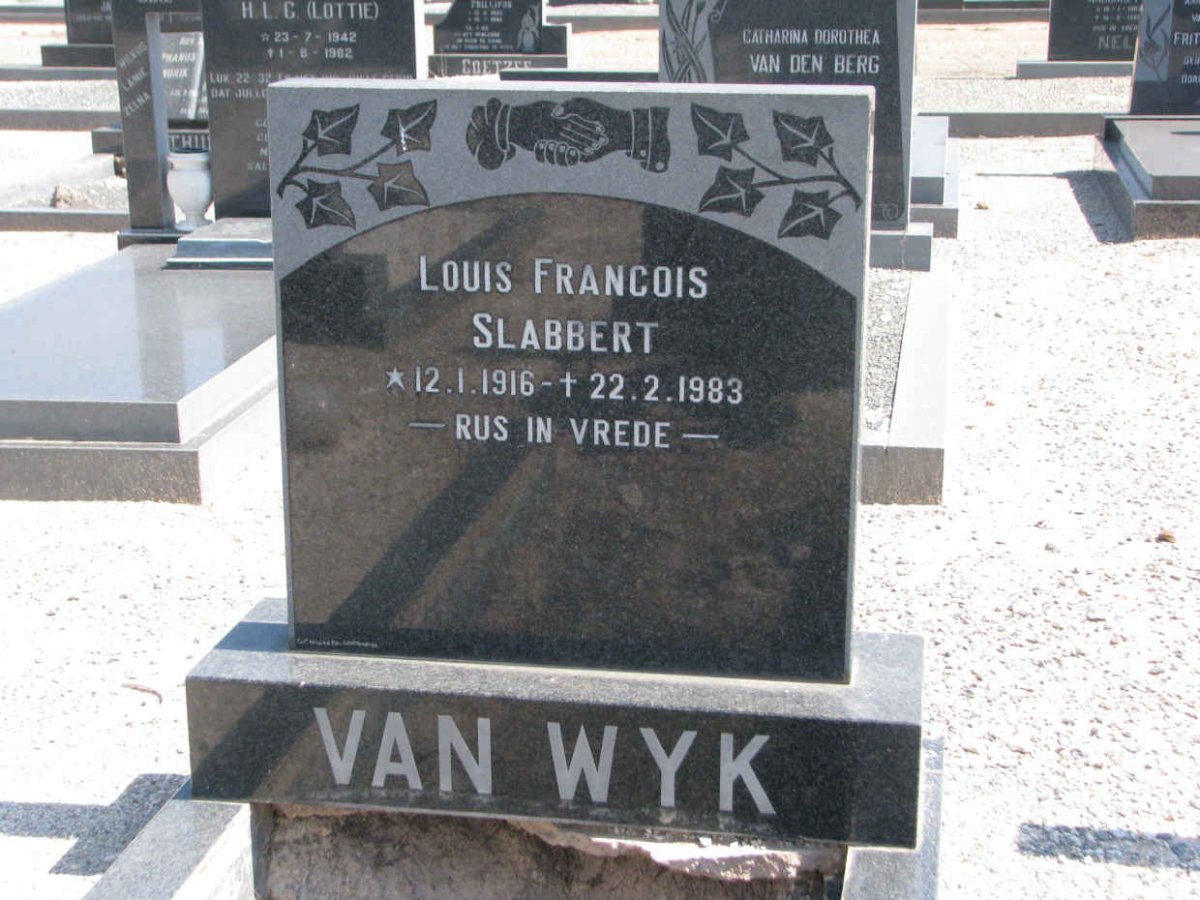 WYK Louis Francois Slabbert, van 1916-1983