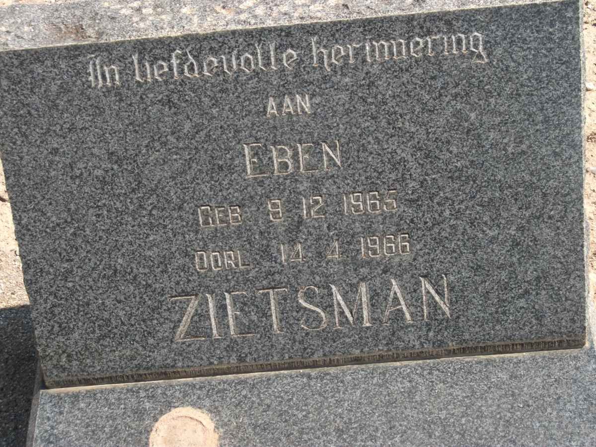 ZIETSMAN Eben 1965-1966