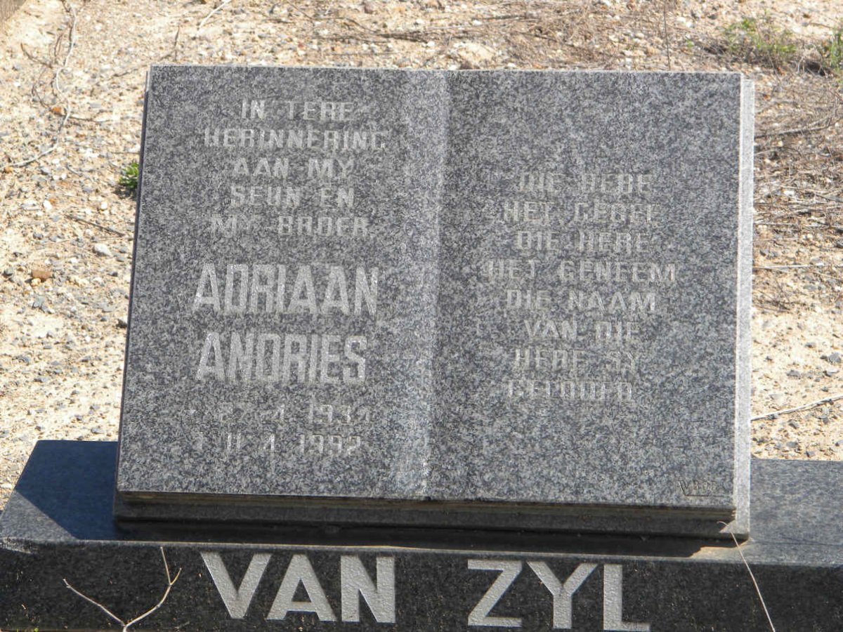 ZYL Adriaan Andries, van 1934-1992