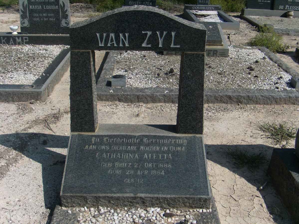 ZYL Catharina Aletta, van nee BRITZ 1886-1964