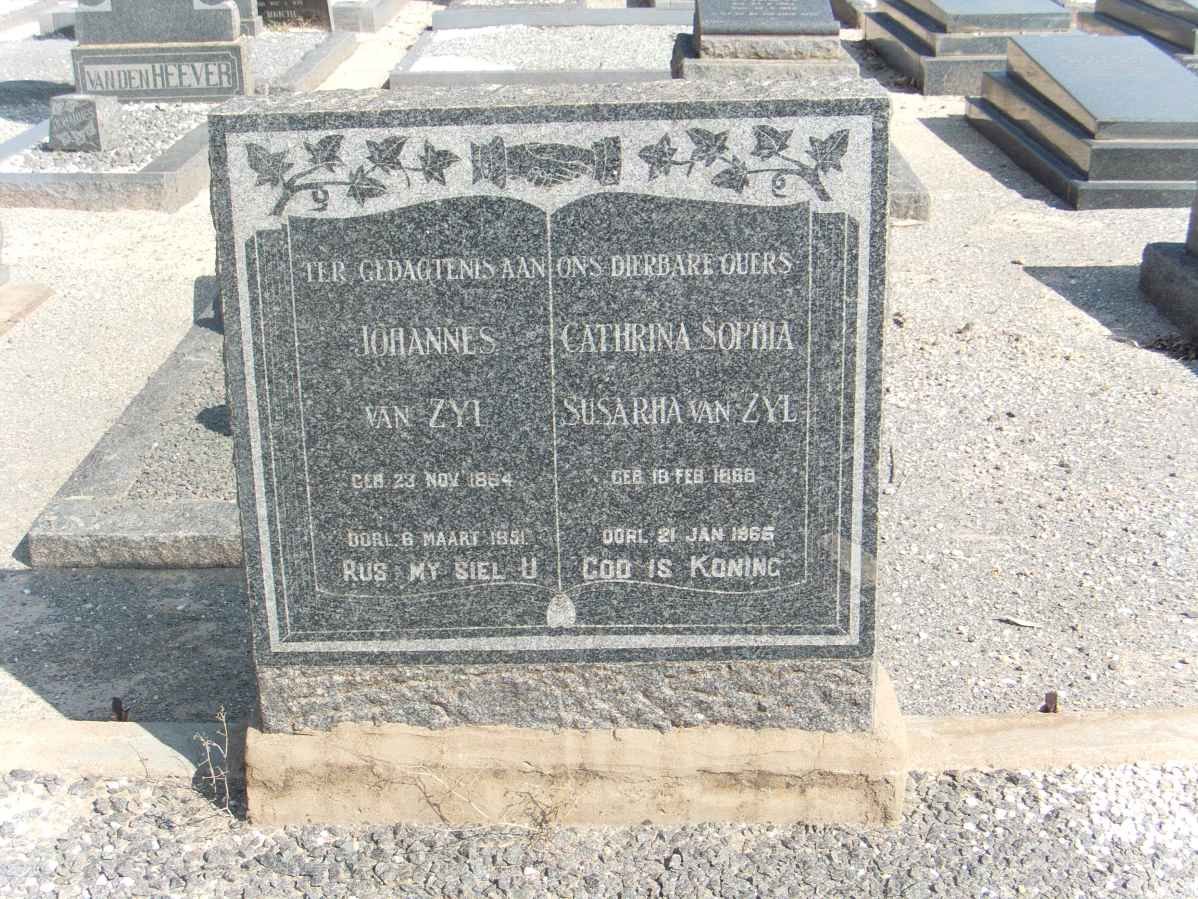 ZYL Johannes, van 1864-1951 &amp; Catharina Sophia Susarah 1868-1966