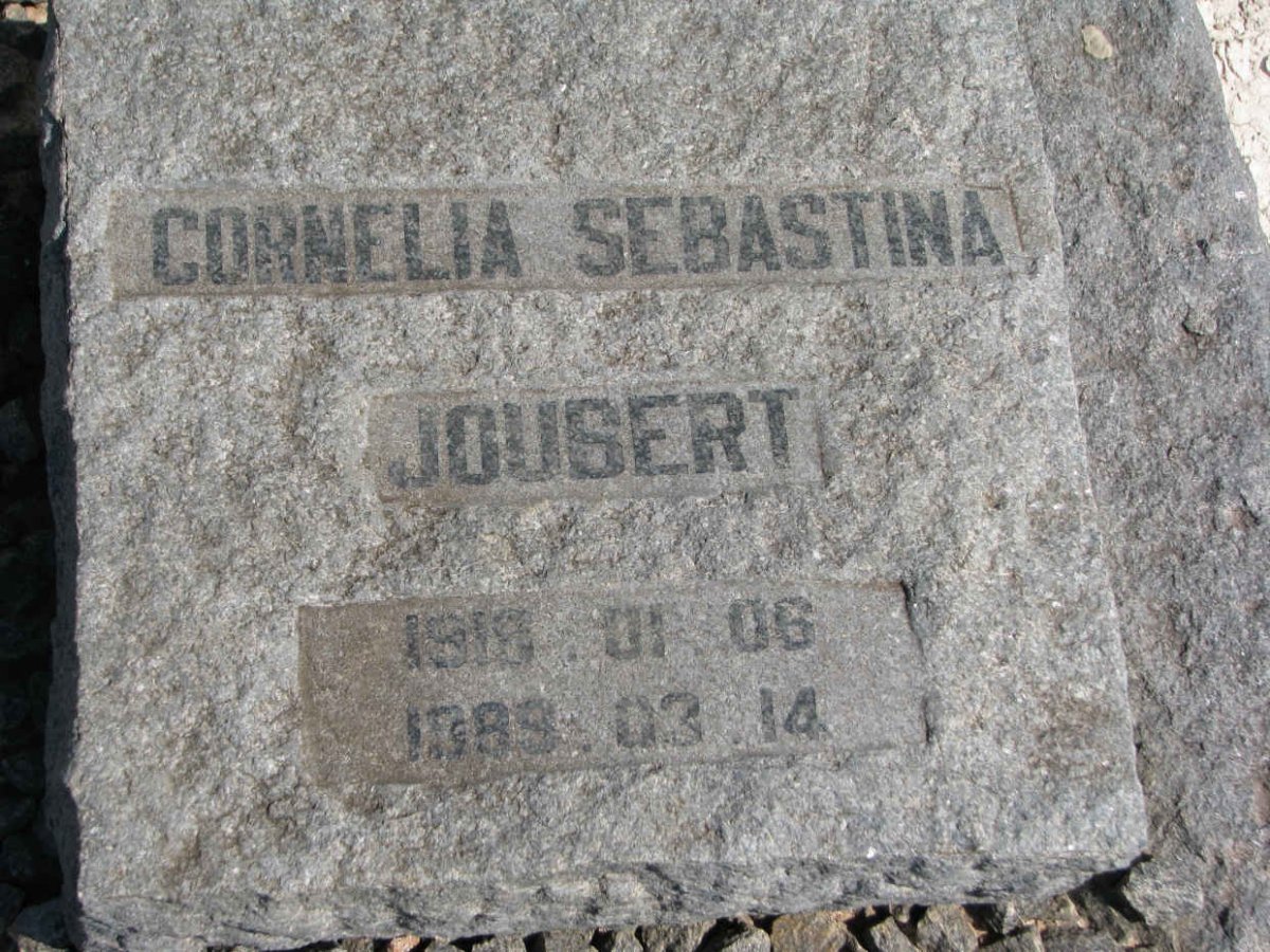 ZYL Cornelia Sebastina Joubert, van 1919-1989