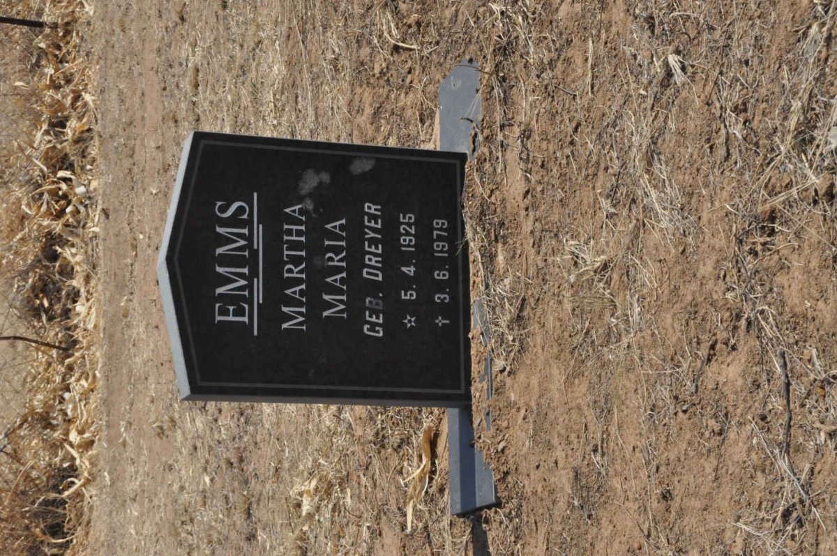 EMMS Martha Maria nee DREYER 1925-1979
