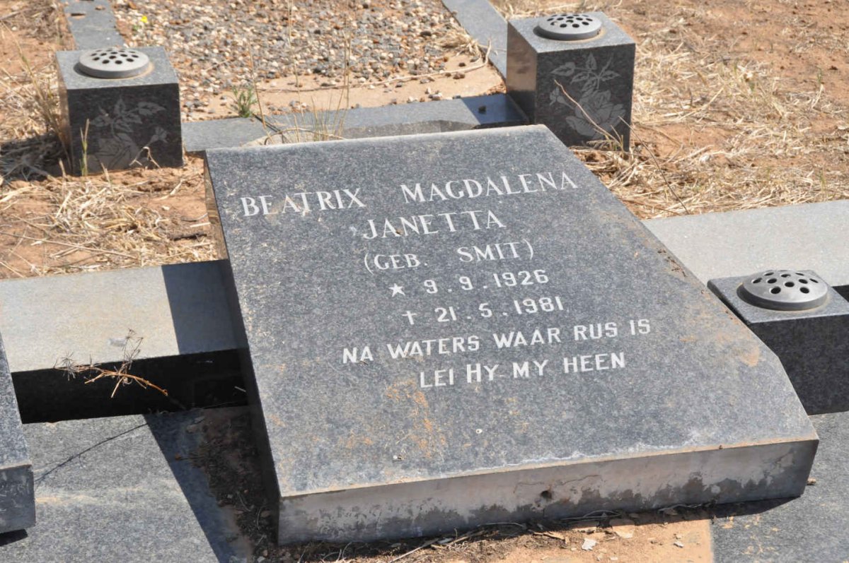 STEYN Beatrix Magdalena Janetta nee SMIT 1926-1981