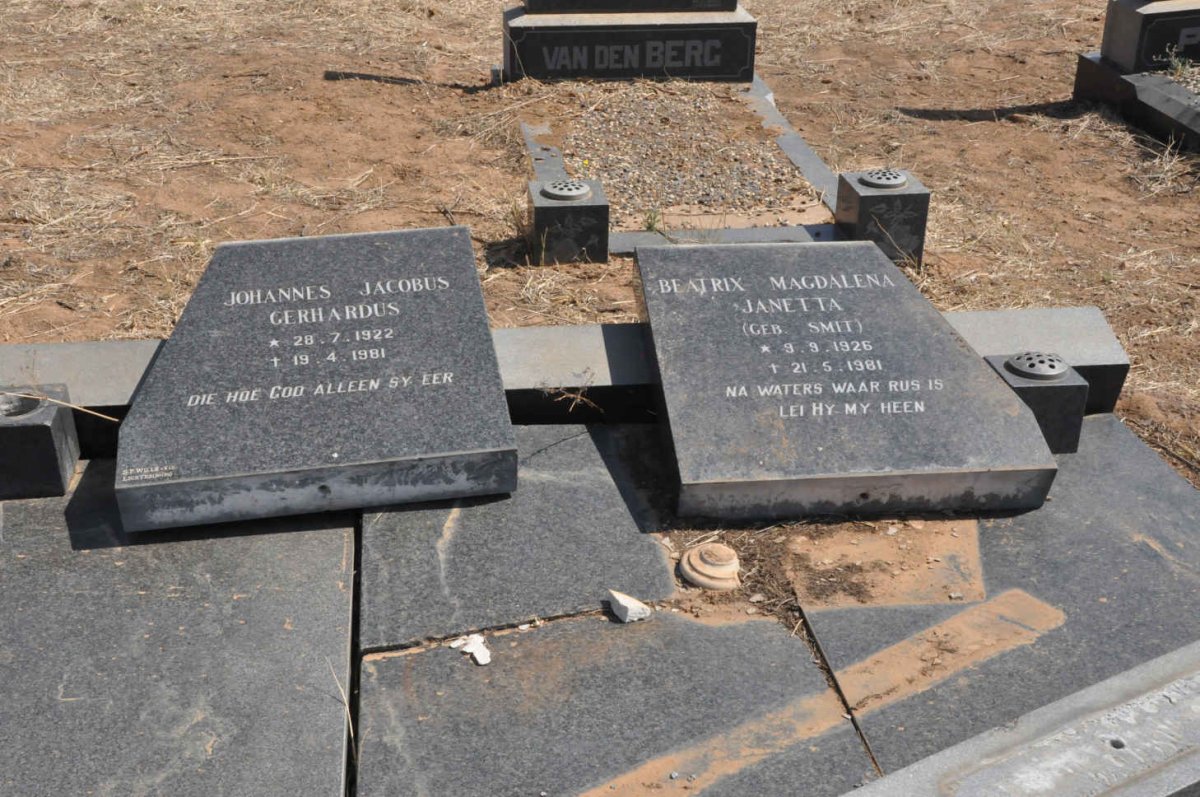STEYN Johannes Jacobus Gerhardus 1922-1981 &amp; Beatrix Magdalena Janetta nee SMIT 1926-1981