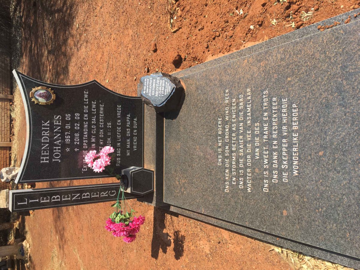 LIEBENBERG Hendrik Johannes 1957-2016