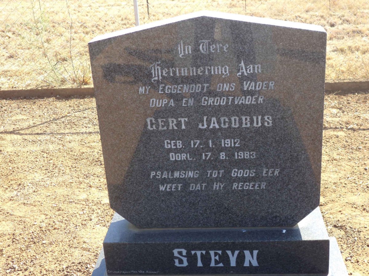 STEYN Gert Jacobus 1912-1983