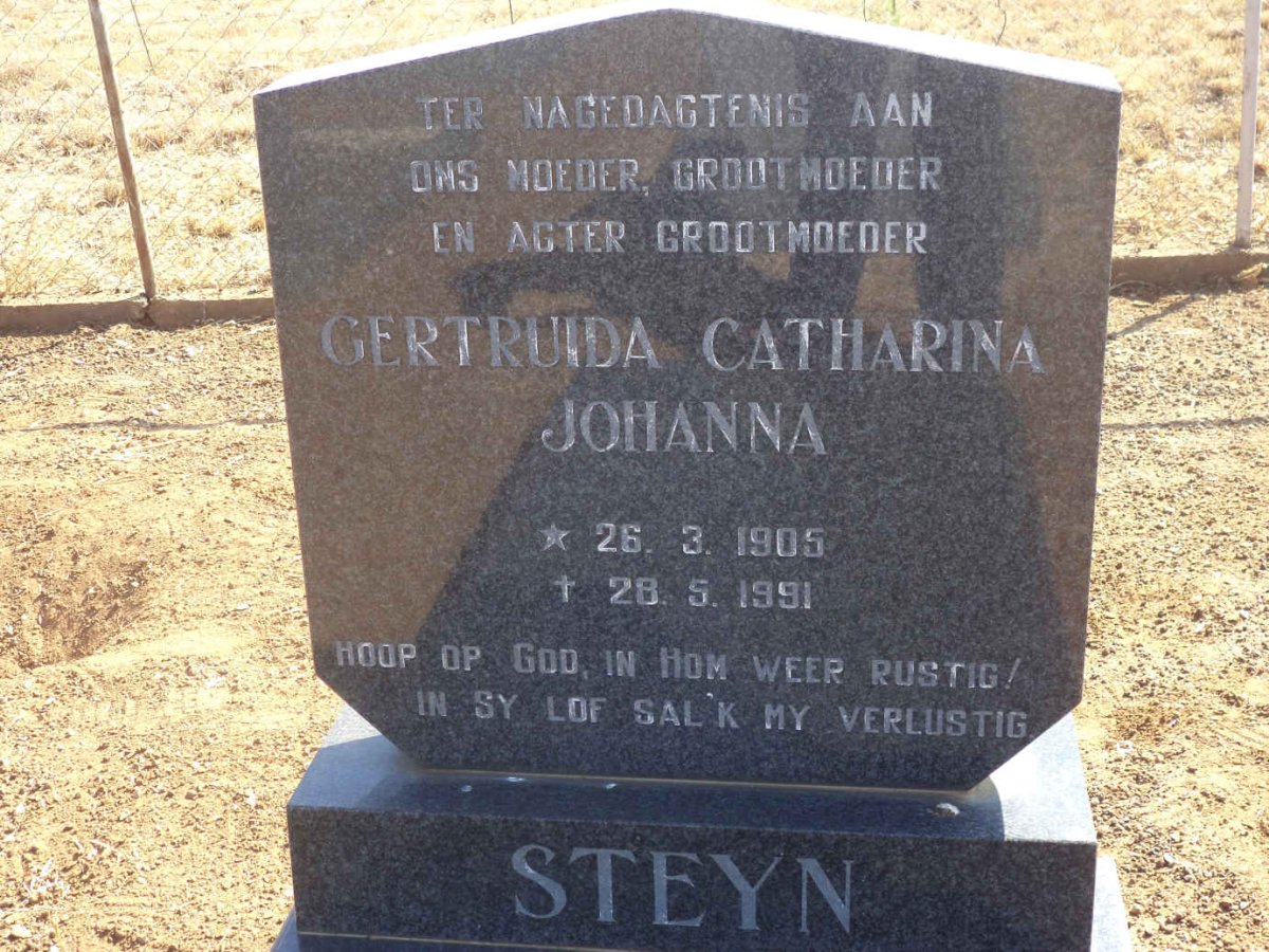 STEYN Gertruida Catharina Johanna 1905-1991
