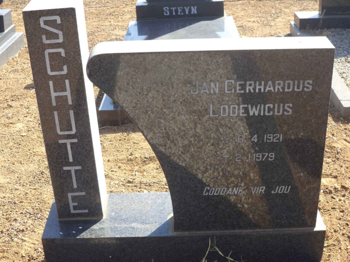 SCHUTTE Jan Gerhardus Lodewicus 1921-1979