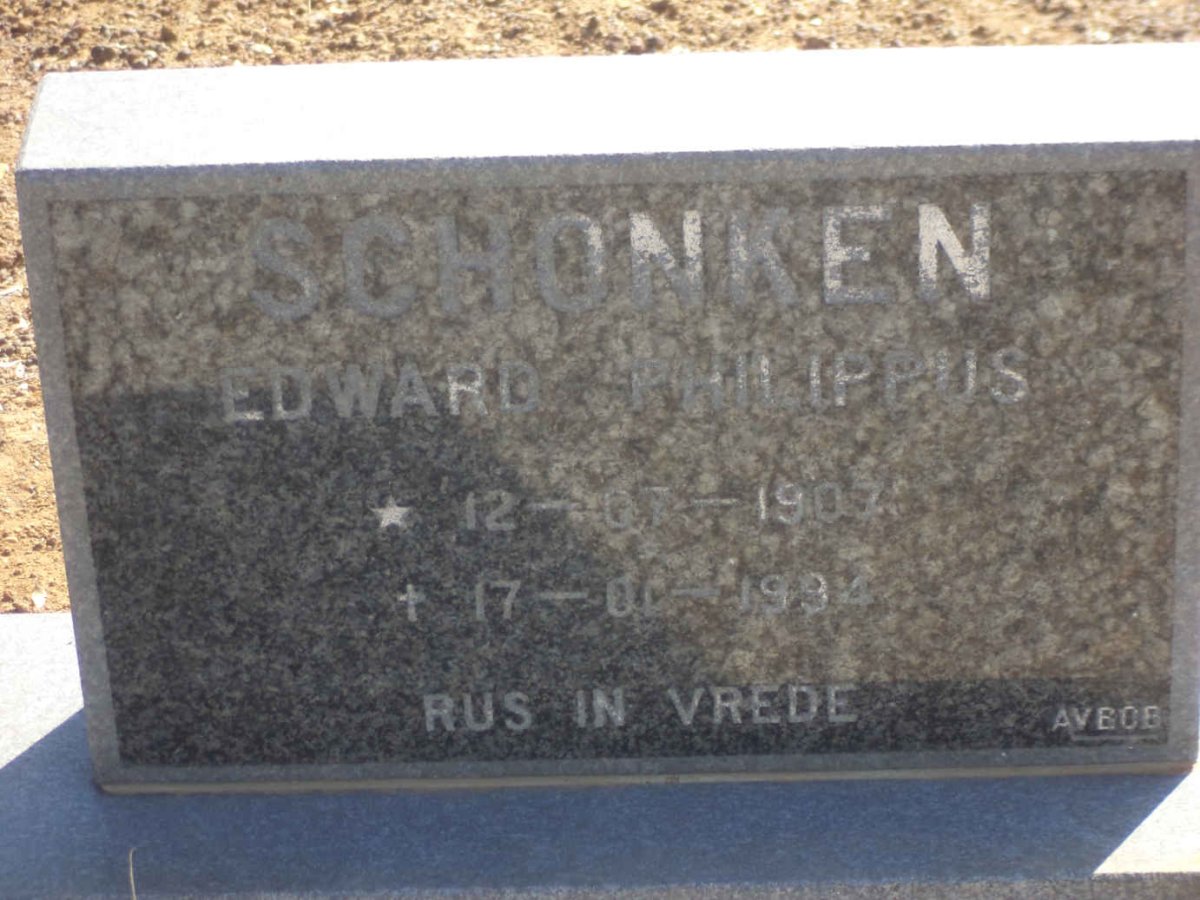 SCHONKEN Edward Phillipus 1907-1994