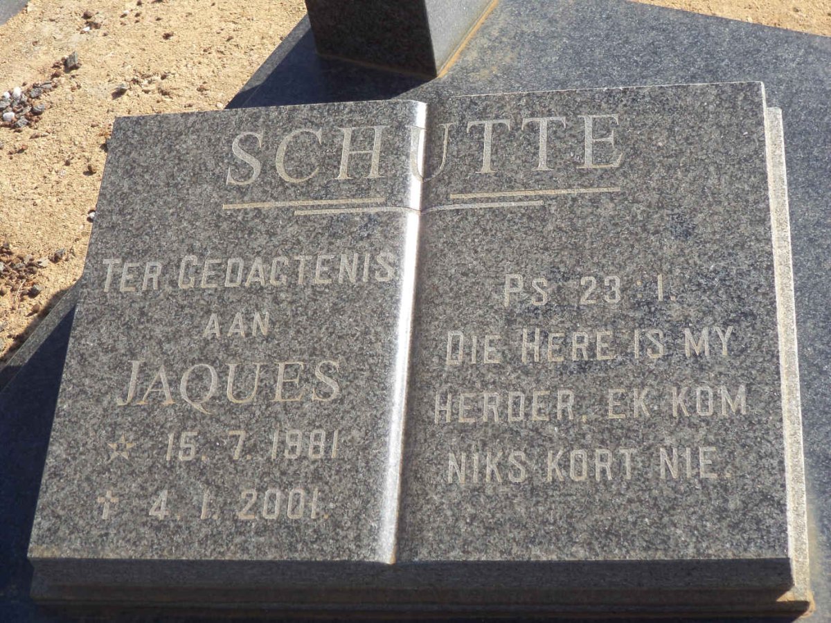 SCHUTTE Jaques 1981-2001