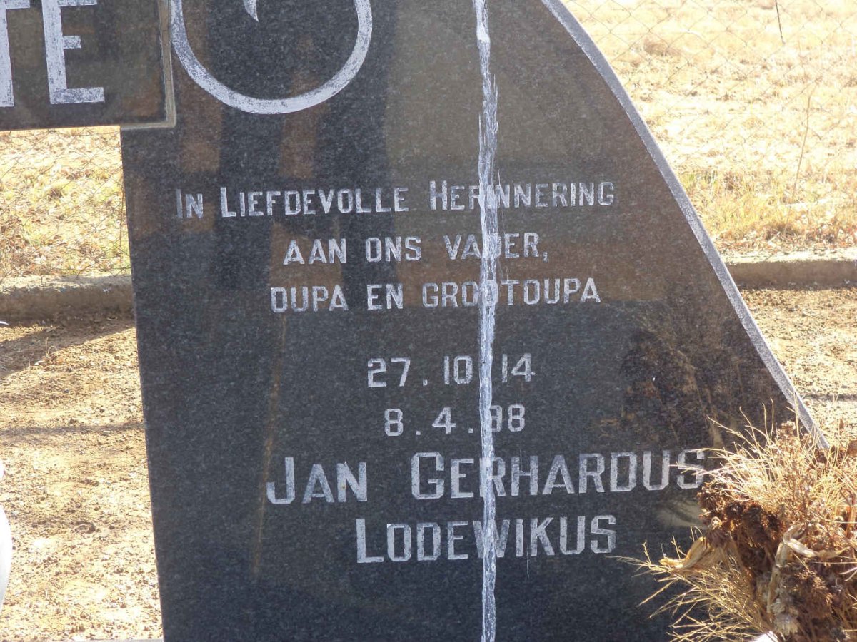 SCHUTTE Jan Gerhardus Lodewikus 1914-1998 &amp; Cornelia Margaretha KLEYNHANS 1920-1993