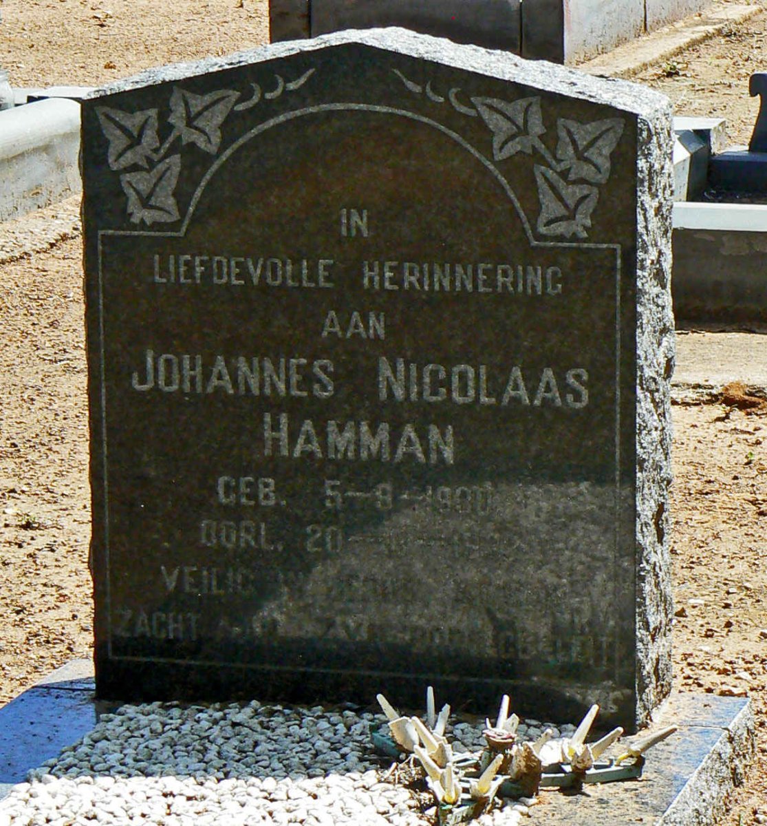 HAMMAN Johannes Nicolaas 19?0-19??
