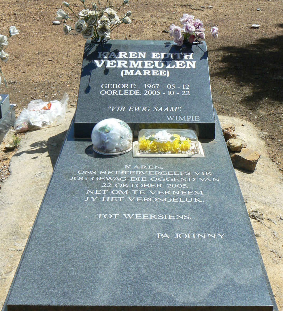VERMEULEN Karen Edith nee MAREE 1967-2005