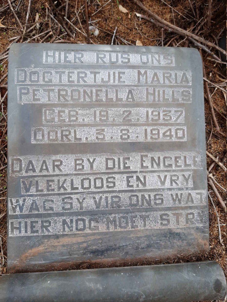 HILLS Maria Petronella 1937-1940