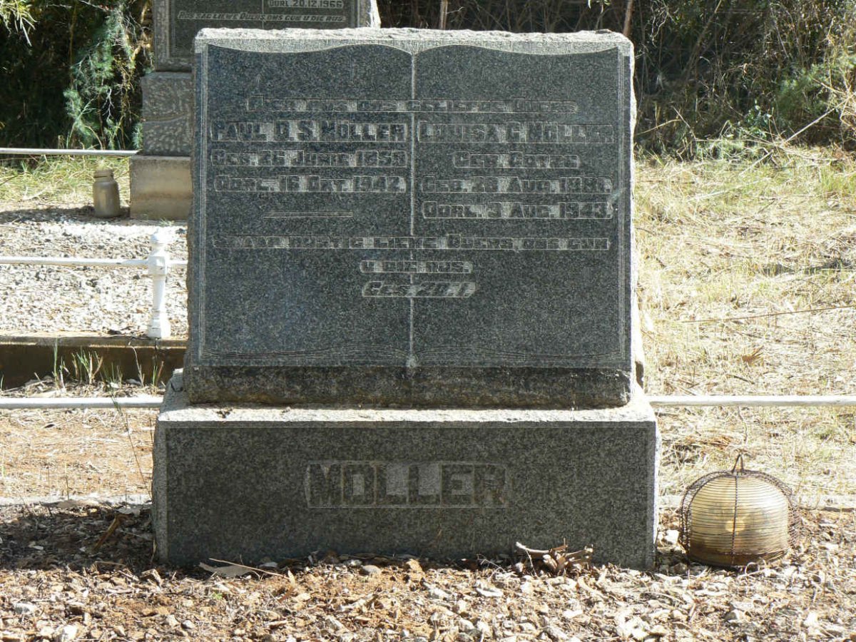 MOLLER Paul D.S. 1859-1942 &amp; Louisa G. COTZE 1881-1943