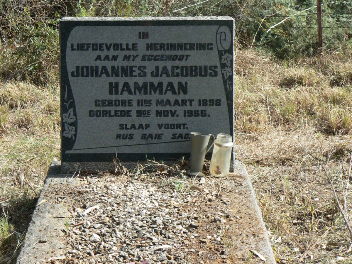 HAMMAN Johannes Jacobus 1898-1966