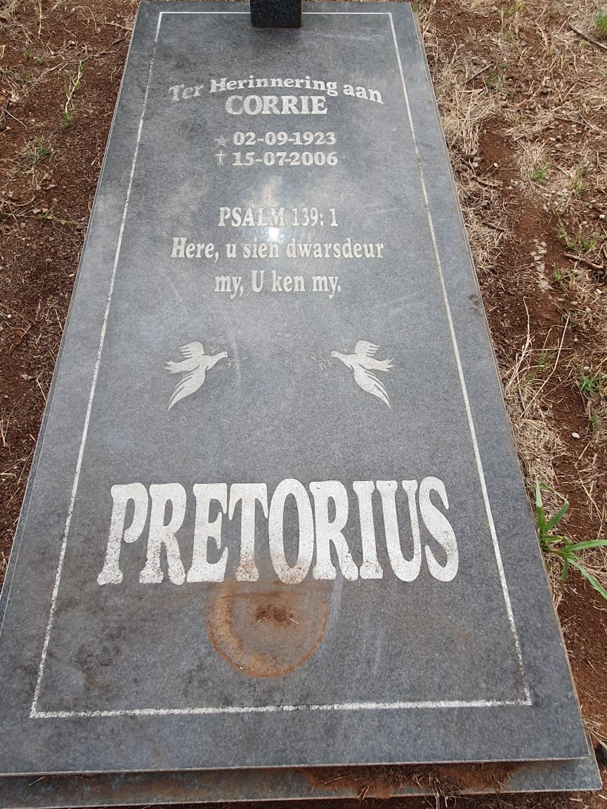 PRETORIUS Corrie 1923-2006