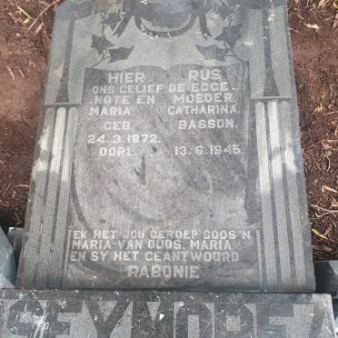 SEYMORE Maria Catharina nee BASSON 1872-1945