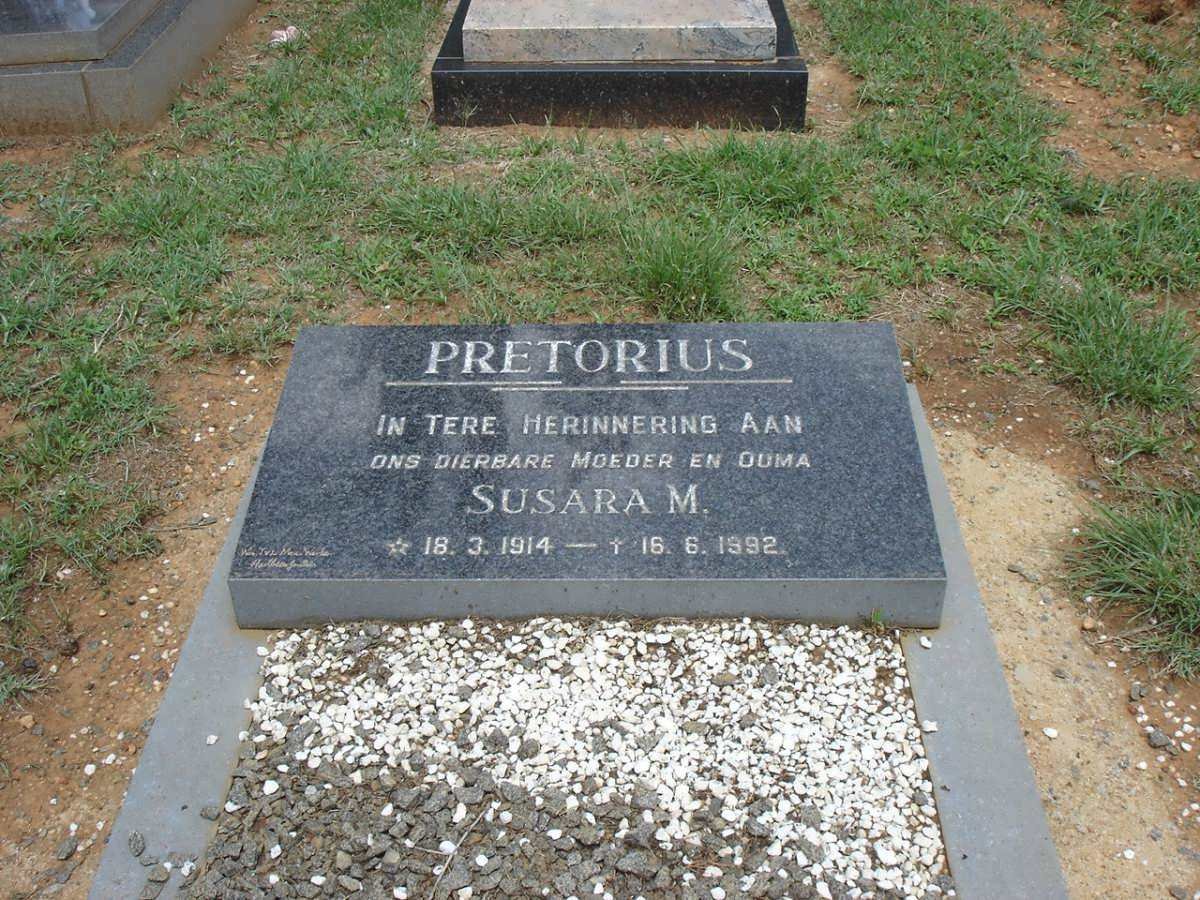 PRETORIUS Susara M. 1914-1992