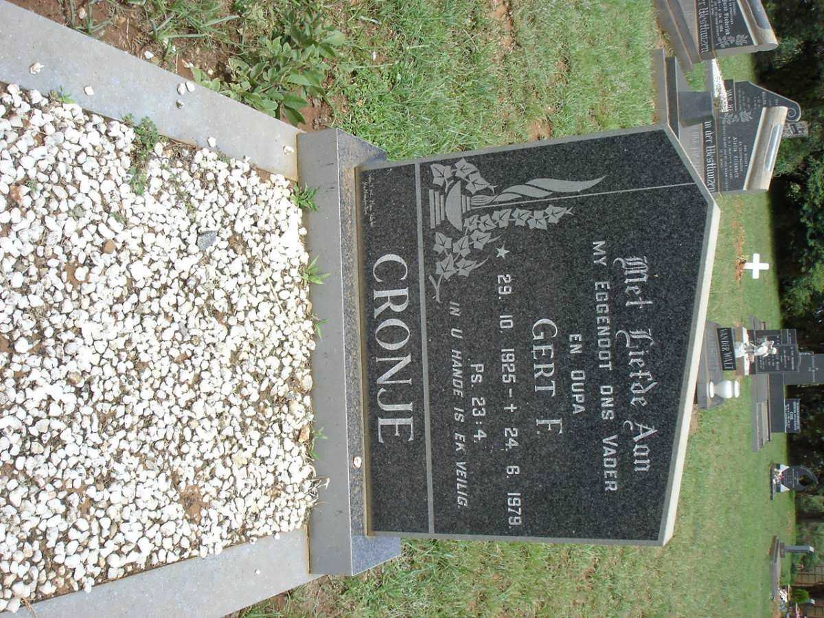 CRONJE Gert F. 1925-1979