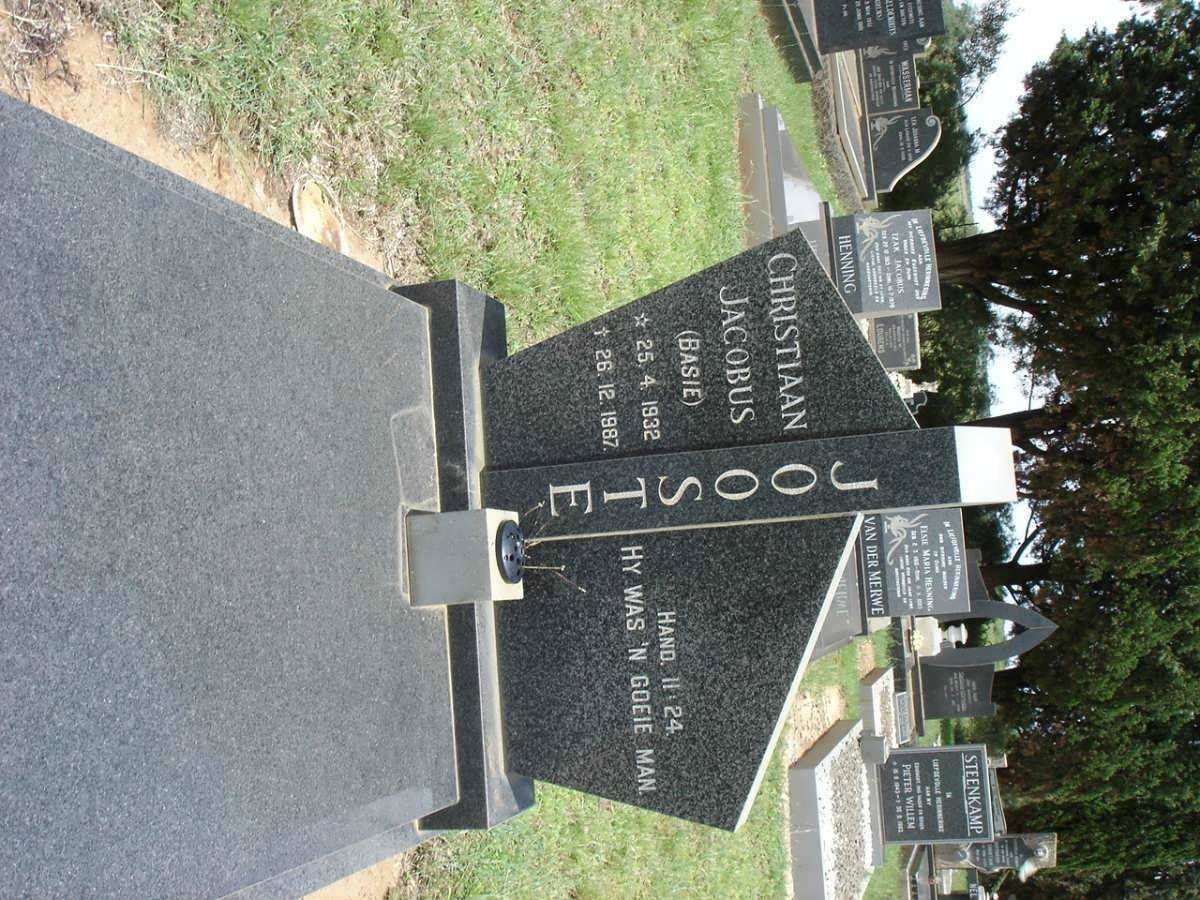 JOOSTE Christiaan Jacobus 1932-1987