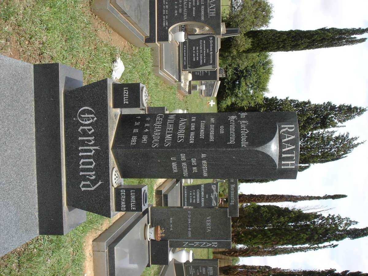 RAATH Andries Wilhelmus Gerhardus 1947-1983