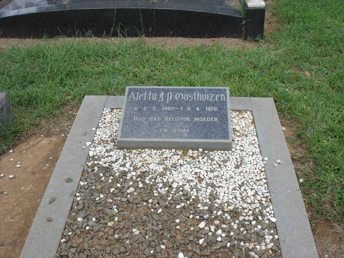 OOSTHUIZEN Aletta J.P. 1907-1978