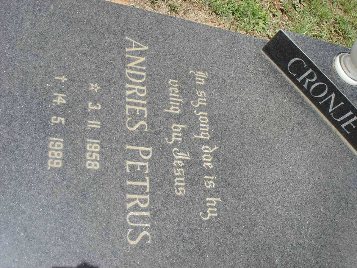 CRONJE Andries Petrus 1958-1989
