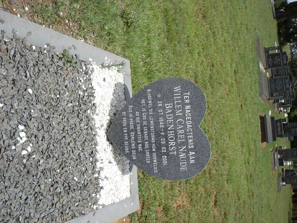 BADENHORST Willem Carel Naude 1948-2001