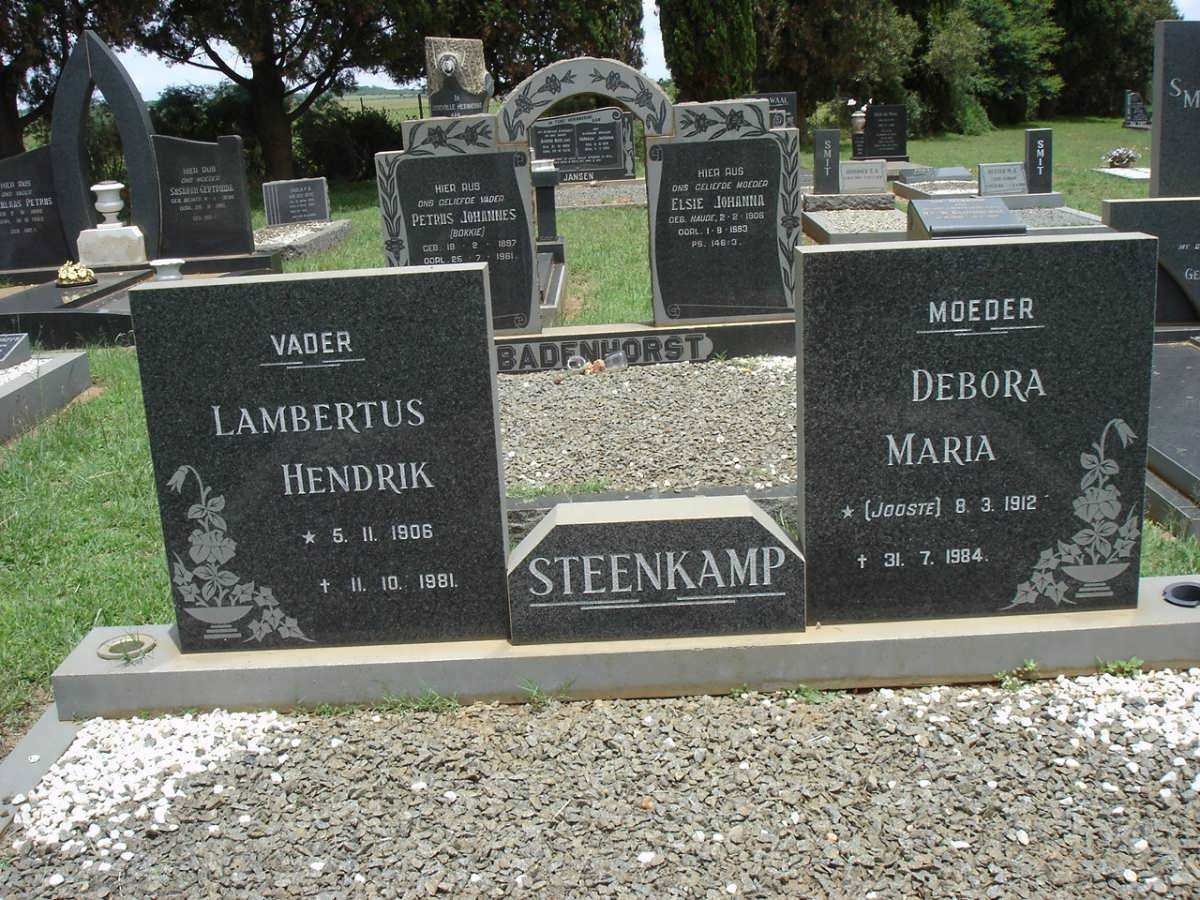 STEENKAMP Lambertus Hendrik 1906-1981 &amp; Debora Maria JOOSTE 1912-1984