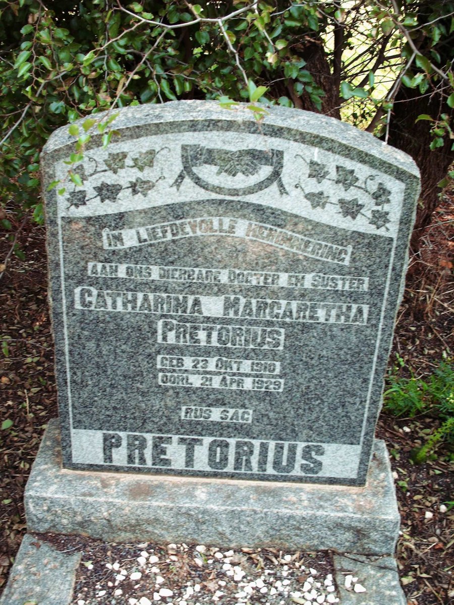 PRETORIUS Catharina Margaretha 1910-1929
