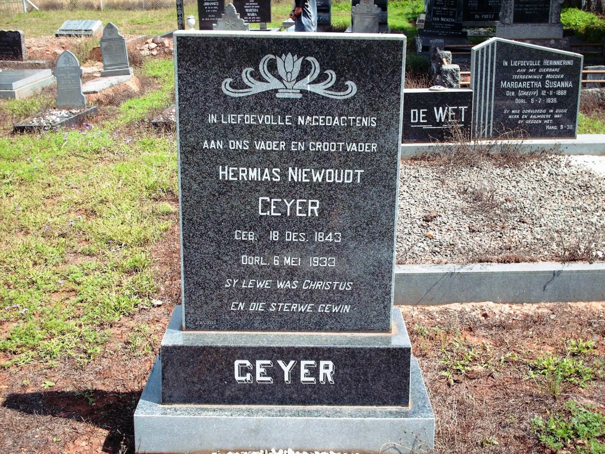 GEYER Hermias Niewoudt 1843-1933