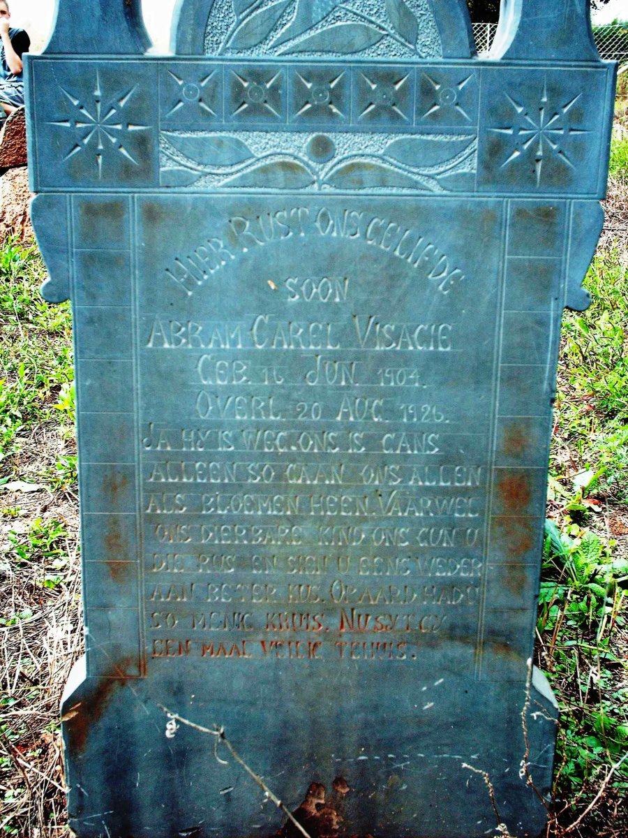 VISAGIE Abram Carel 1904-1926