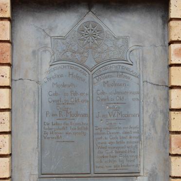 MOOLMAN Willem Petrus 1900-1901 :: MOOLMAN Christina Helena 1901-1901
