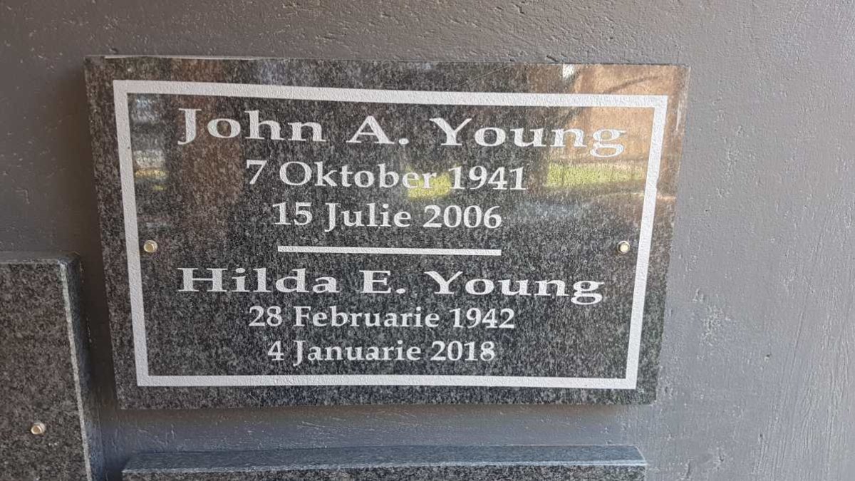 YOUNG John A. 1941-2006 &amp; Hilda E. 1942-2018