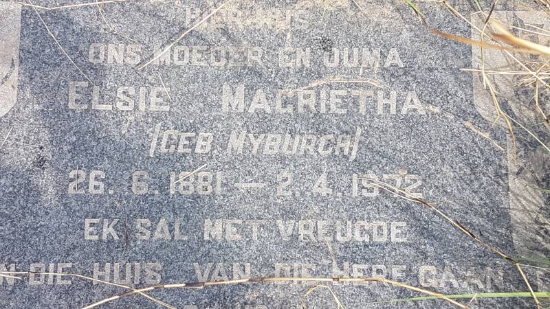 ? Elsie Magrietha nee MYBURGH 1881-1972