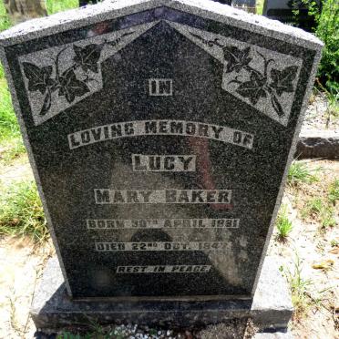 BAKER Lucy Mary 1881-1947