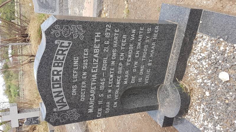 BERG Margaretha Elizabeth, van der 1945-1972