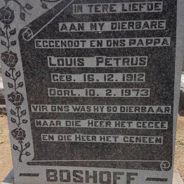 BOSHOFF Louis Petrus 1912-1973