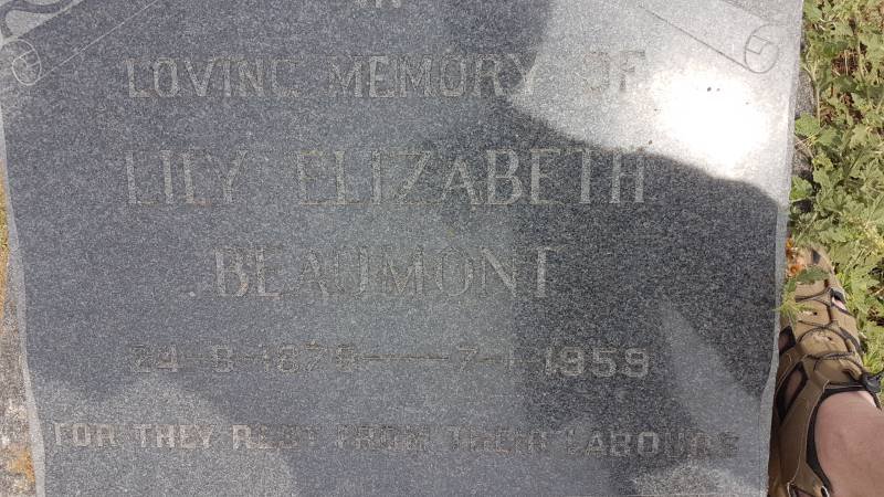 BEAUMONT Lily Elizabeth 1878-1959