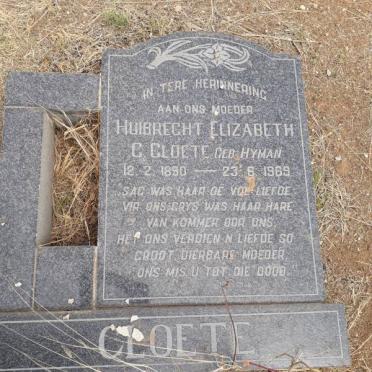 CLOETE Huibrecht Elizabeth C. nee HYMAN 1890-1969