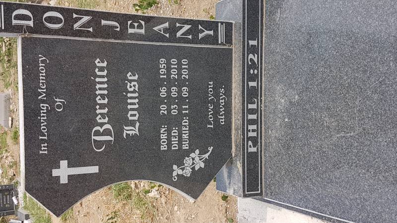 DONJEANY Berenice Louise 1959-2010