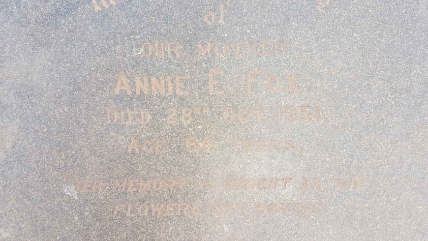 FOX Annie E. -1951
