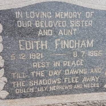 FINCHAM Edith 1921-1965